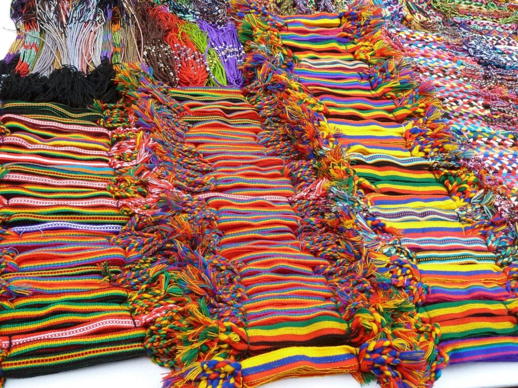 market, colors, ribbon