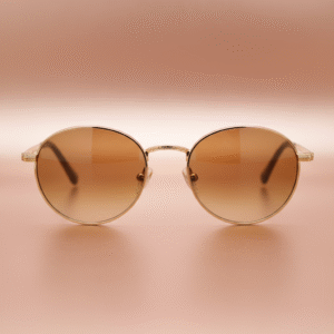 Elegant Round Gold Frame Sunglasses