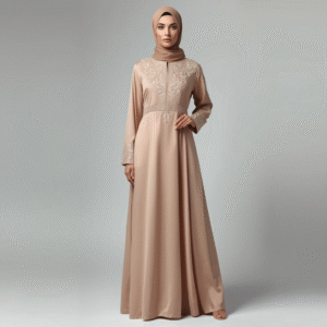Elegant Beige Dubai Style Abaya