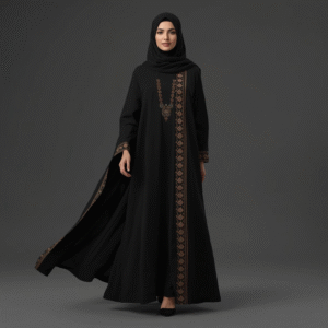 Traditional Pink Embroidered Indian Abaya